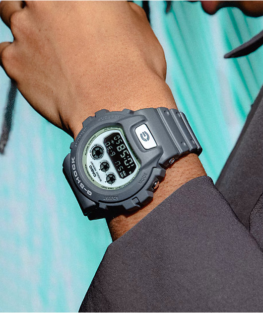 G-Shock DW6900HD-8 Grey & Glow In The Dark Digital Watch