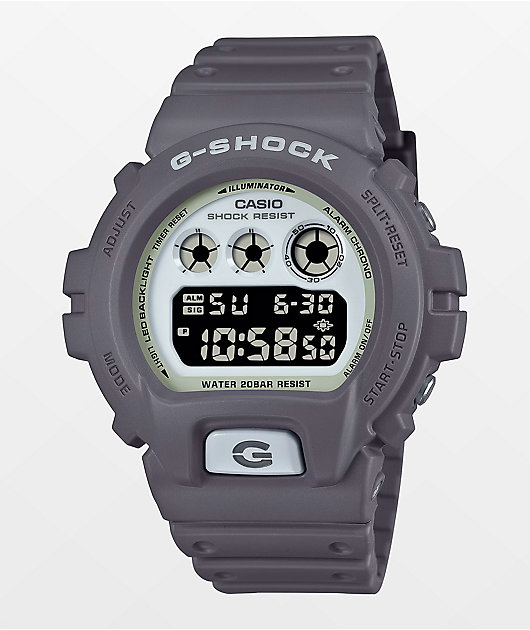 G Shock DW6900HD 8 Grey Glow In The Dark Digital Watch