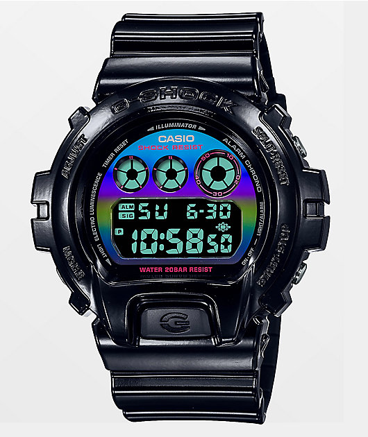 G-SHOCK 迷彩 GA-100 & 黒 DW-5600 DW-6900 G-Shock DW6900RGB-1 Black & Multi Watch | Zumiez