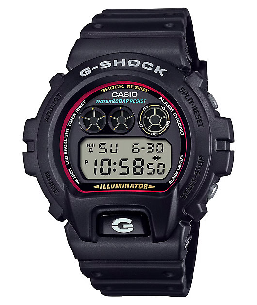 G-Shock DW6900RL-1 Black & Red Digital Watch | Zumiez
