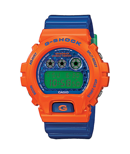 g shock orange blue
