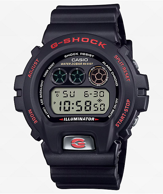 G-Shock DW6900TR-1 Black & Red Digital Watch | Zumiez