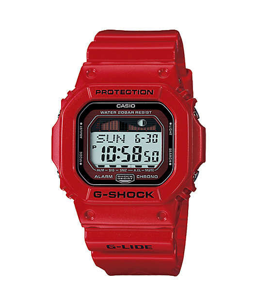 g shock glx 5600 red