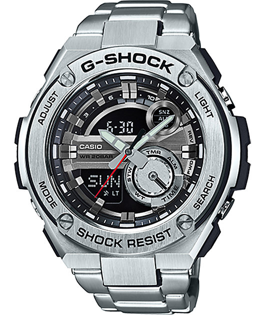 g shock metal silver