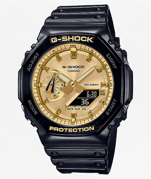 GM-2100MG-1AJR G-SHOCK 5611 ゴールド ブラック CASIO G-SHOCK GM-2100MG-1AJR Moon Analog Metal Covered Men's