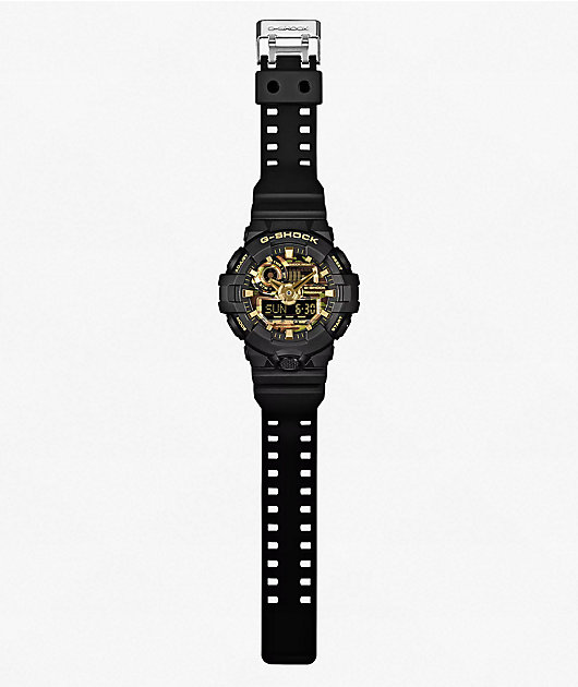 G-Shock GA-700CF-1ACR Black & Gold Camo Analog & Digital Watch