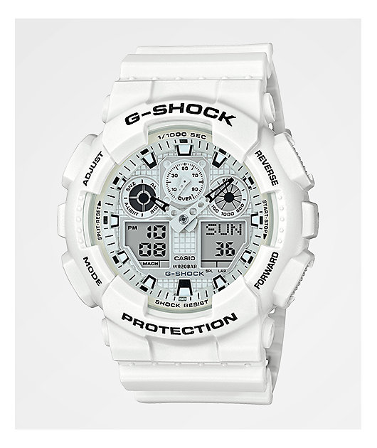 G Shock Ga100 Marine White Watch Zumiez
