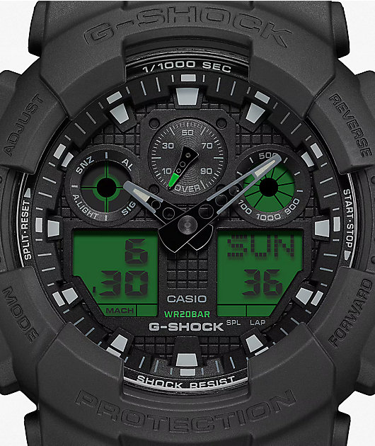 G-Shock GA100BEG-1A Black & Electro Green Analog & Digital Watch