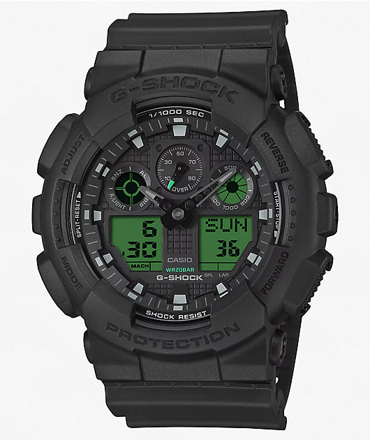 G-Shock GA100BEG-1A Black & Electro Green Analog & Digital Watch