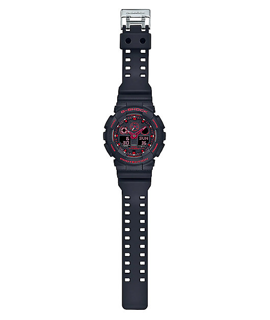 G-SHOCK GA-100 ブラック/レッド GA100BNR-1A | G-SHOCK ANALOG-DIGITAL Black | CASIO