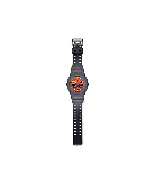 G-Shock GA100FL-8A Black & Red Vapor Analog & Digital Watch
