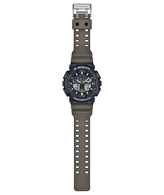 G-Shock GA100TU-1A3 Green & Black Analog & Digital Watch