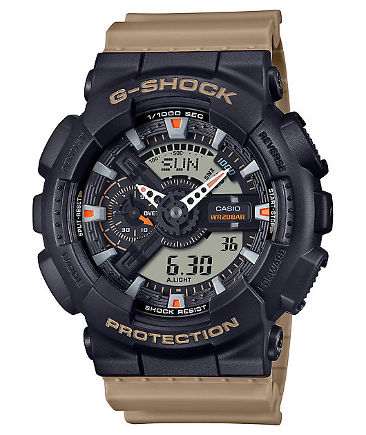 G-Shock GA110TU-1A5 Tan & Black Analog & Digital Watch | Zumiez