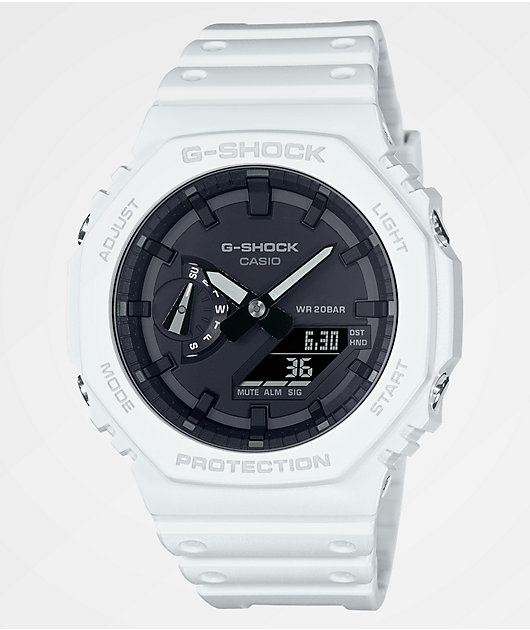G-SHOCK 白 G-Shock GA2100-7ACR White & Black Watch | Zumiez