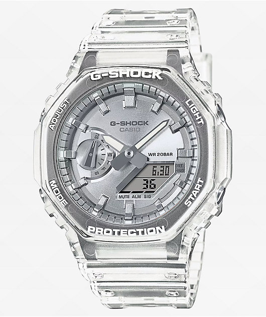 G-Shock GA2100BM-7A8 Clear & Silver Analog & Digital Watch | Zumiez
