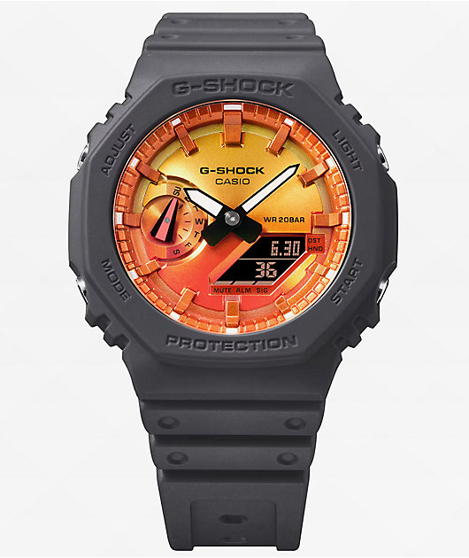 G-Shock GA2100FL-8 Black & Red Vapor Analog & Digital Watch | Zumiez