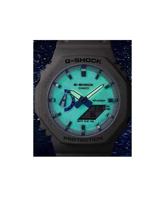 G-Shock GA2100HDS-7A White & Blue Analog & Digital Watch