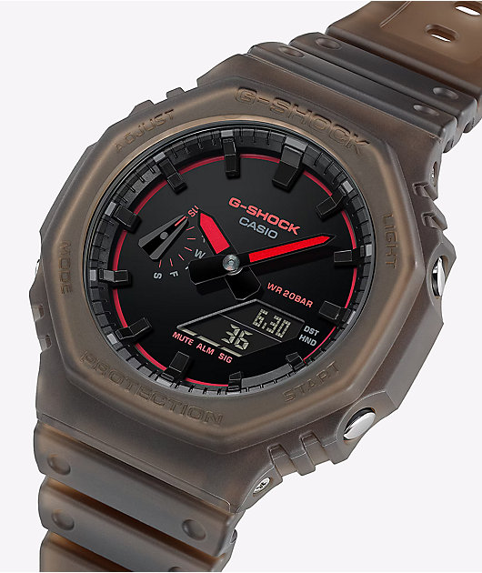 G-Shock GA2100K-3ACR Brown Smoke Analog & Digital Watch | Zumiez