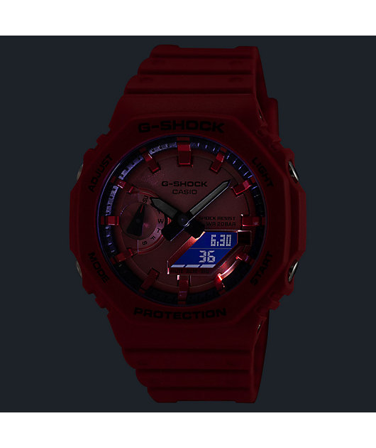 G-Shock GA2100RRB-4A Red Analog & Digital Watch | Zumiez