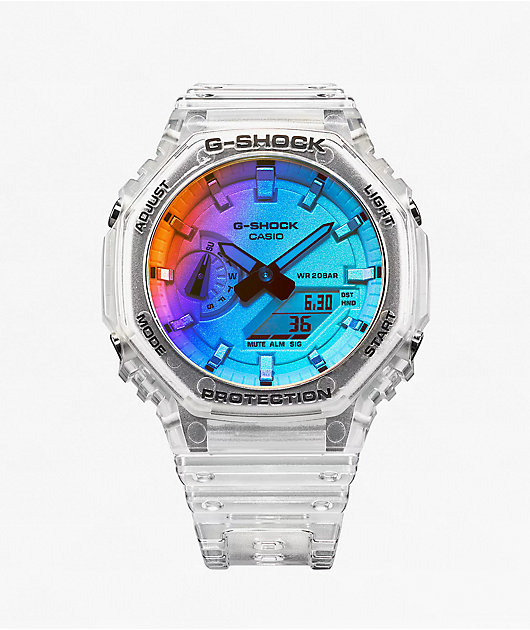 G-Shock GA2100SRS-7A Clear & Iridescent Analog & Digital Watch