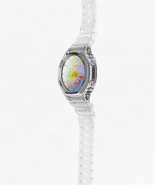 G-Shock GA2100SRS-7A Clear & Iridescent Analog & Digital Watch