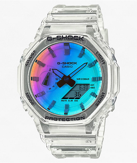 G-Shock GA2100SRS-7A Clear & Iridescent Analog & Digital Watch