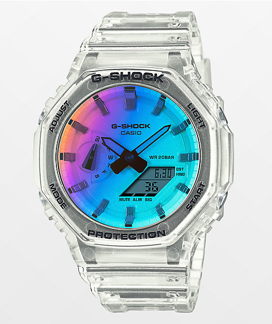 G-Shock GA2100SRS-7A Reloj analógico translúcido analógico