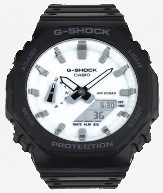 G-Shock GA2100WD-1A Black & Brilliant White Analog & Digital Watch