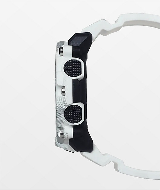 G-Shock GA2200 White Marble & Black Digital & Analog Watch