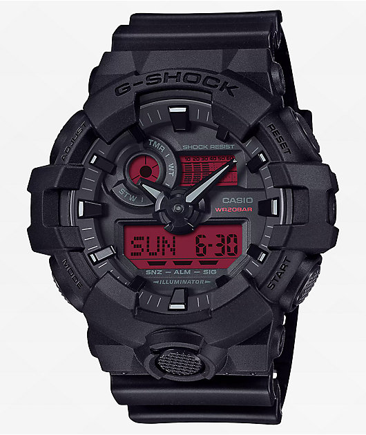 G-Shock GA700BBR-1A Black & Red Analog & Digital Watch