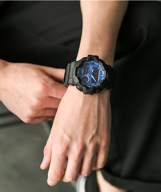 G-Shock GA700BP-1A reloj y analógico negro, azul cachemira