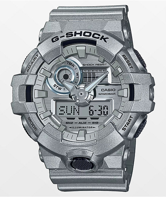 G-Shock GA700FF-8ACR Silver Watch | Zumiez