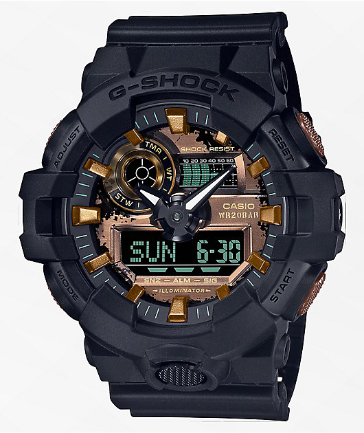 G-Shock GA700RC-1ACR Black & Rust Watch | Zumiez