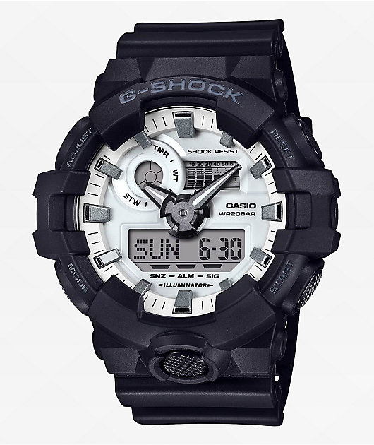 G-Shock GA700WD-1A Black & Brilliant White Analog & Digital Watch