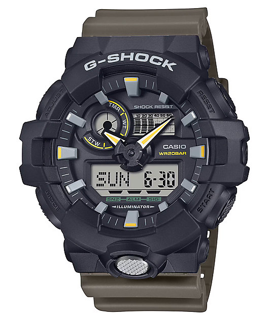 G-Shock GA710TU-1A3 Green & Black Analog & Digital Watch | Zumiez