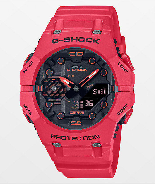 G-Shock GAB001-4A Red & Black Digital & Analog Watch | Zumiez