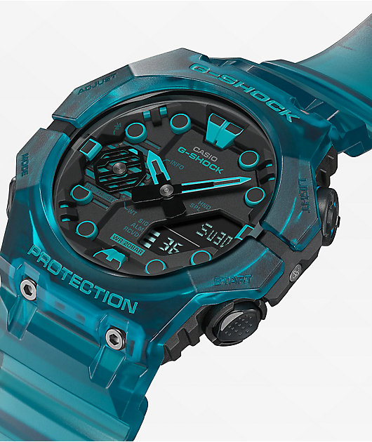 G shock transparent blue hotsell