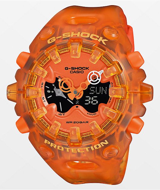 G-Shock GAV01SKE-4A Crystal Orange Analog & Digital Watch | Zumiez