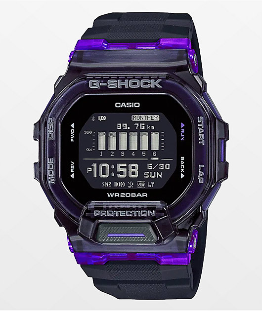 G-Shock GBD200 Black & Purple Digital Watch | Zumiez