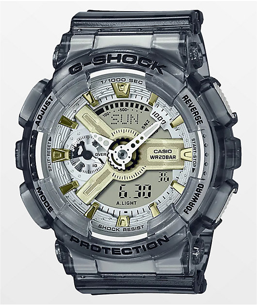 G-Shock GMA-S110GS-8A Black, Gold & Transparent Digital & Analog Watch