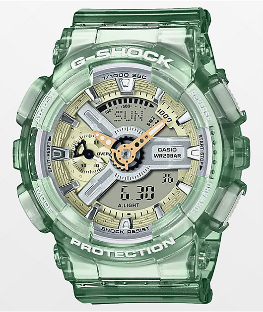 G-Shock GMA-S110GS-8A Green, Gold & Transparent Digital