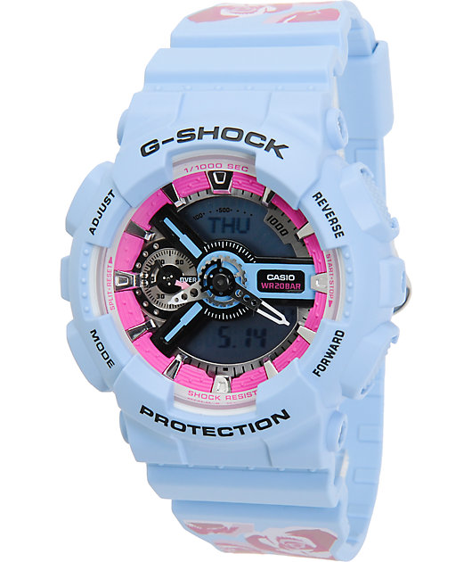 g shock floral green