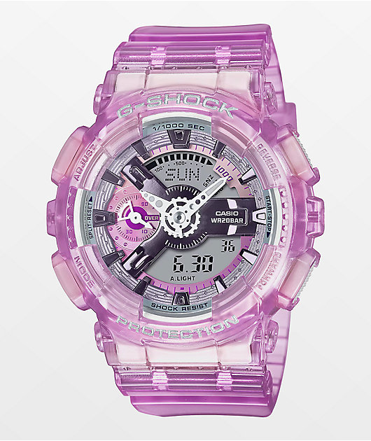 G-Shock GMAS110VW-4A Transparent & Pink Analog Watch | Zumiez