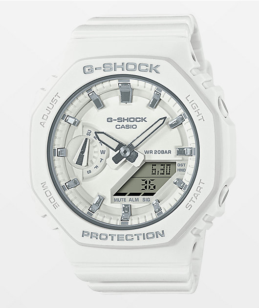 G-Shock GMAS2100-7A reloj digital y analógico blanco