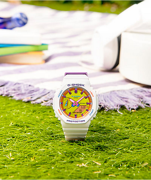 G-Shock GMAS2100 White & Multi Analog Watch