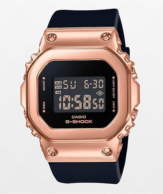 g shock black gold digital