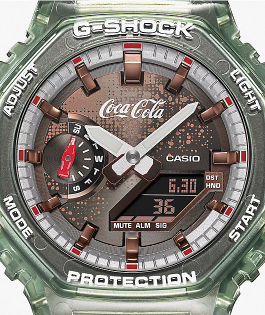 G-Shock x Coca-Cola GA2100CC-3A Bottle Green & Brown Analog