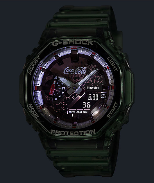 G-Shock x Coca-Cola GA2100CC-3A Bottle Green & Brown Analog