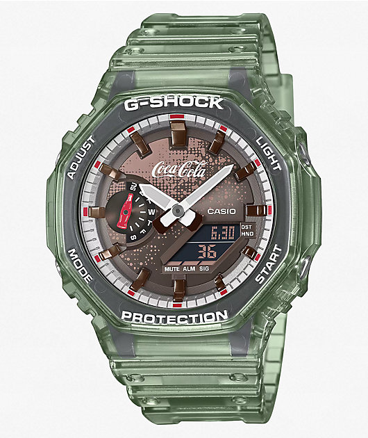 G-Shock x Coca-Cola GA2100CC-3A Bottle Green & Brown Analog