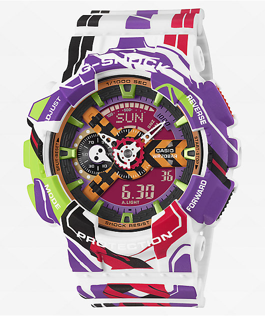 G-Shock x EVANGELION GA110EVA30-7A Analog & Digital Watch | Zumiez